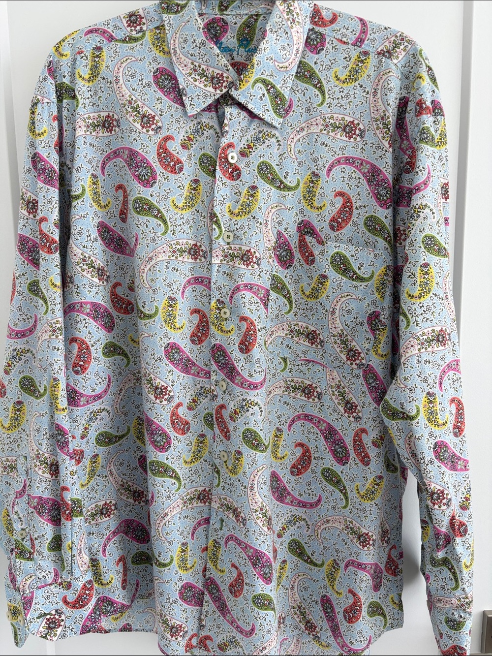 Alan Flusser Multicolor Paisley Button-Down Shirt Size Large